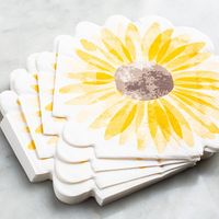 Harman 3-Ply 'Sunflower' Paper Napkin Shaped (Yellow)