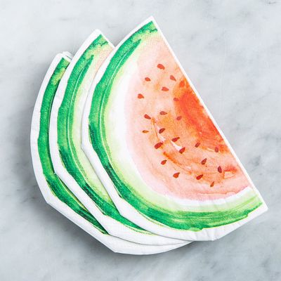 Harman 3-Ply 'Watermelon' Paper Napkin Shaped (Pink)