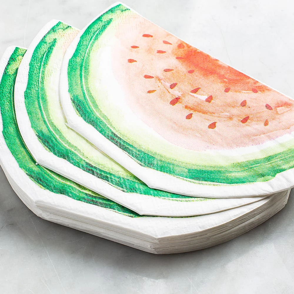 Harman 3-Ply 'Watermelon' Paper Napkin Shaped (Pink)