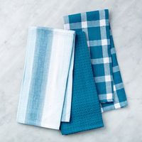 Harman Combo 'Sera Stripe' Cotton Kitchen Towel - Set of 3 (Blue)