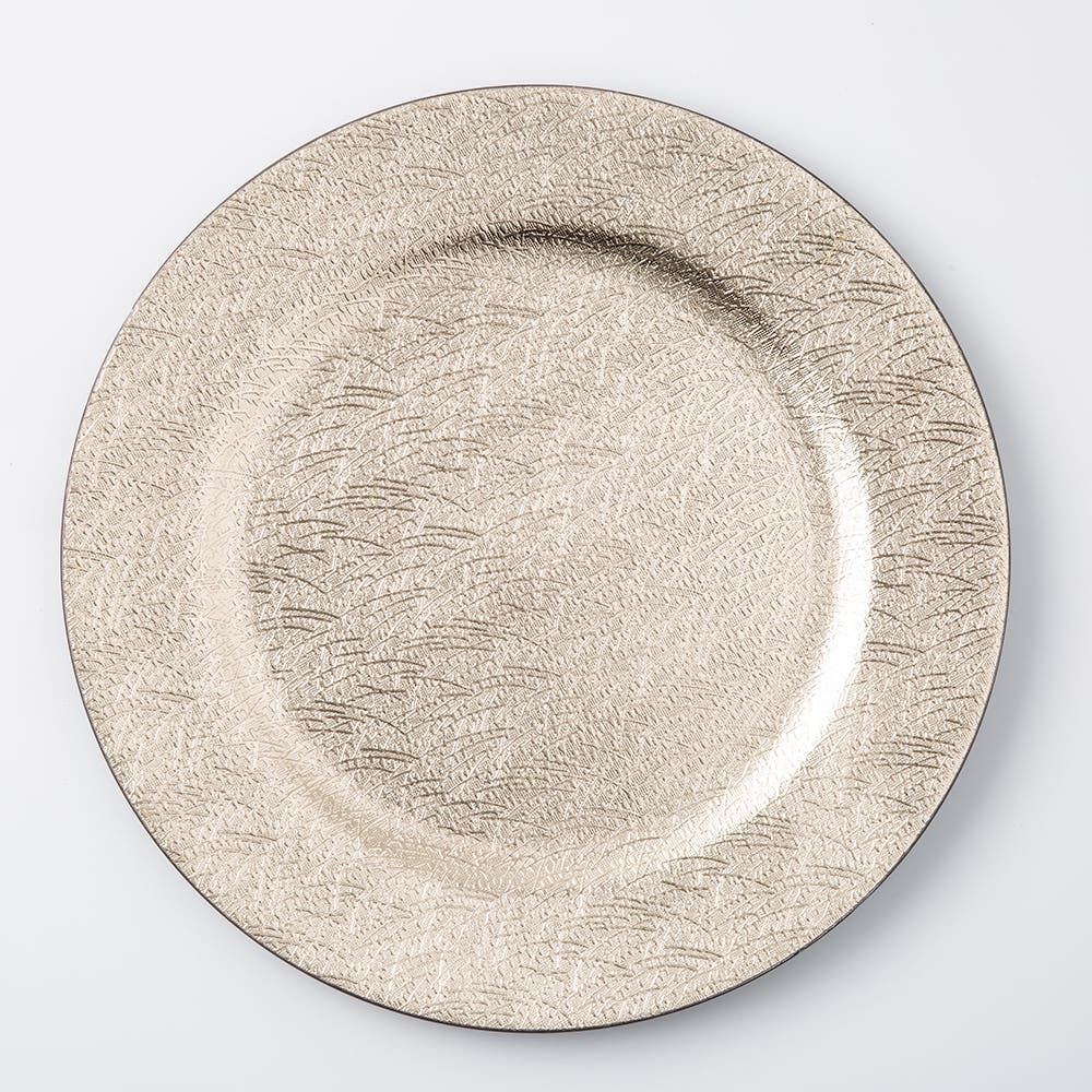 KSP Everyday 'Trellis' Charger Plate Textured (Champagne)