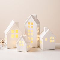 KSP Christmas Village Ceramic LED House 5.9"(White)