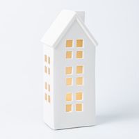 KSP Christmas Village Ceramic LED House 7.7"(White)