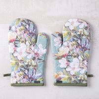 Harman Gourmet 'Magnolia' Cotton Oven Mitt - Set of 2 (Multi Colour)