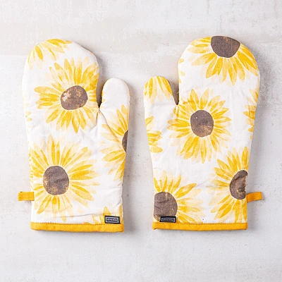 Harman Gourmet 'Sunflower' Cotton Oven Mitt - Set of 2 (Multi Colour)