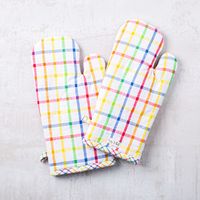 Harman Gourmet 'Catalina Check' Cotton Oven Mitt S/2 (Multi Colour)