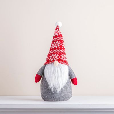 KSP Gnome 'Nordic' Fabric Figurine 16"(Grey)