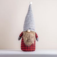 KSP Gnome 'Plaid' Fabric Figurine 24" (Red)