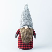 KSP Gnome 'Plaid' Fabric Figurine 24" (Red)