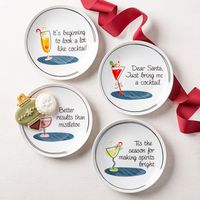 KSP Christmas Cheer 'Glee' Porcelain Cocktail Plate - Set of 4