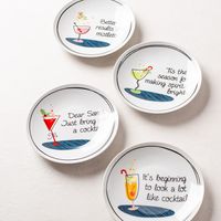 KSP Christmas Cheer 'Glee' Porcelain Cocktail Plate - Set of 4