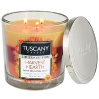 Empire Tuscany 3-Wick 'Harvest Hearth' Glass Jar Candle