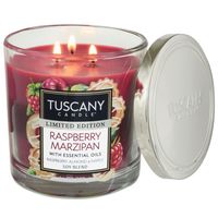 Empire Tuscany 3-Wick 'Raspberry Marzipan' Glass Jar Candle