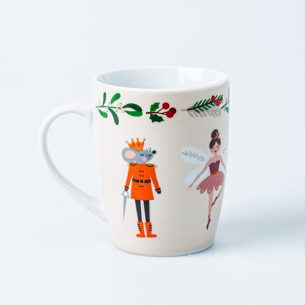 KSP Christmas Decal 'Nutcracker Suite' Porcelain Mug - Set of 4