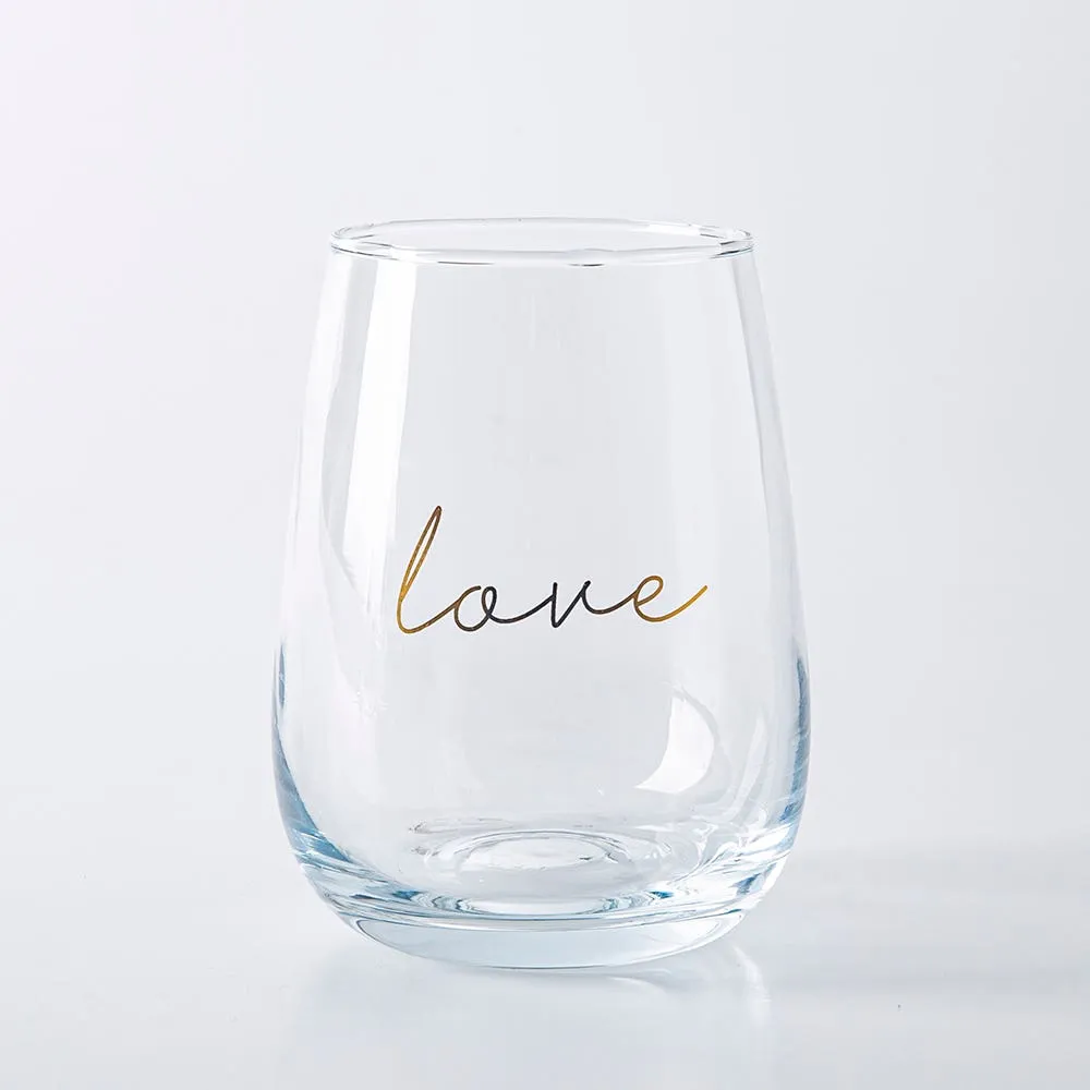 Avignon Custom Crystal Wine Glass Stemless - Gift for Wine Lover