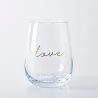 KSP Christmas Cheers 'Peace Joy Love' Stemless Wine Glass - Set of 4