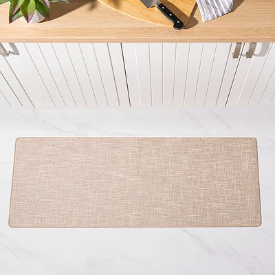 Harman Washable Mat 'Texture' Accent Mat 18"x47" (Linen)