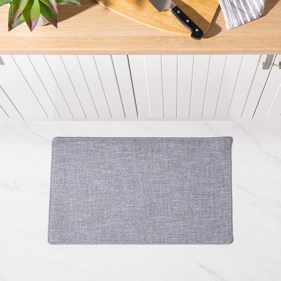 Harman Washable Mat 'Texture' Accent Mat 18"x30" (Grey)