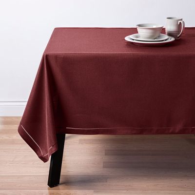 Harman Hemstitch Polyester Tablecloth 52"x70" (Wine)
