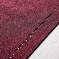 Harman Hemstitch Polyester Tablecloth 60"x90" (Wine)