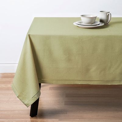 Harman Hemstitch Polyester Tablecloth 60"x90" (Olive)