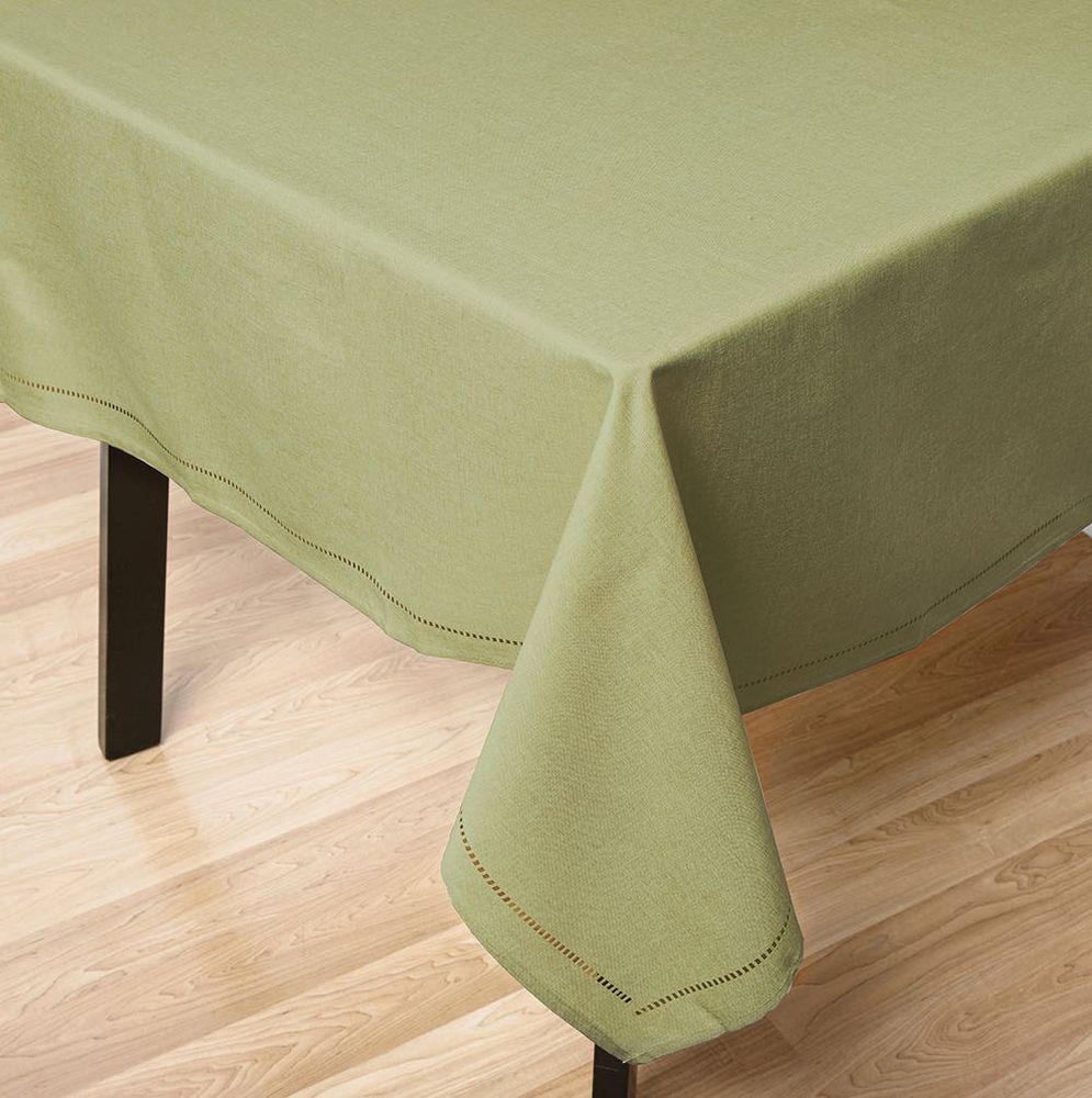 Harman Hemstitch Polyester Tablecloth 60"x90" (Olive)