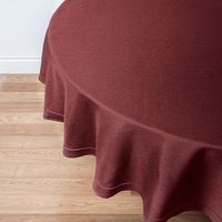 Harman Hemstitch Polyester Tablecloth 70" Round (Wine)