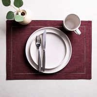 Harman Hemstitch Polyester Placemat (Wine)