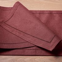 Harman Hemstitch Polyester Runner (Wine)