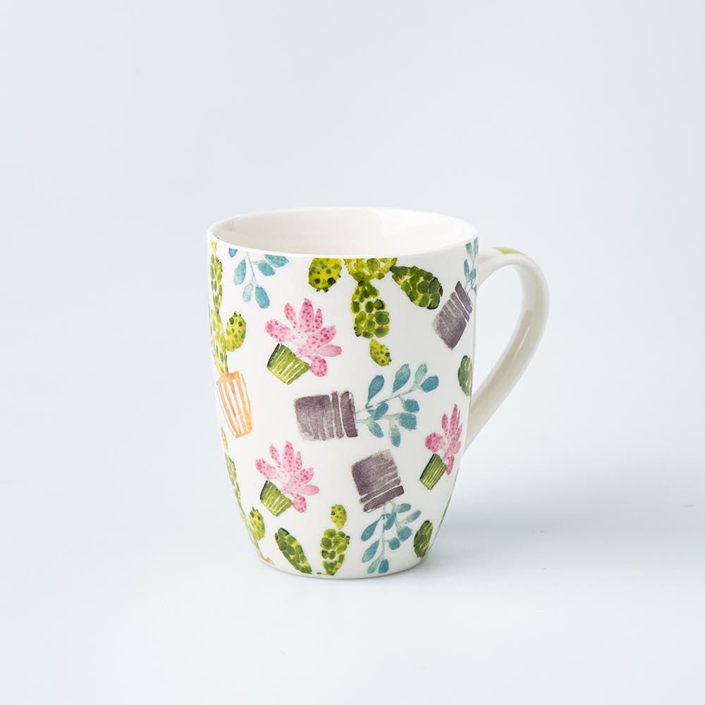 KSP Graphic 'Cactus' Mug - Set of 4