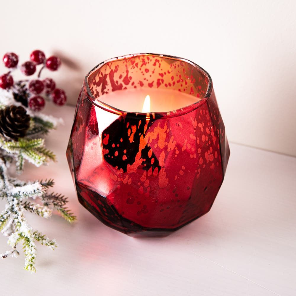 KSP Geode 'Spiced Fig' Mercury Glass Candle