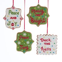 Kurt Adler Christmas 'Claydough Holiday Phrases' Ornament (Asstd.)