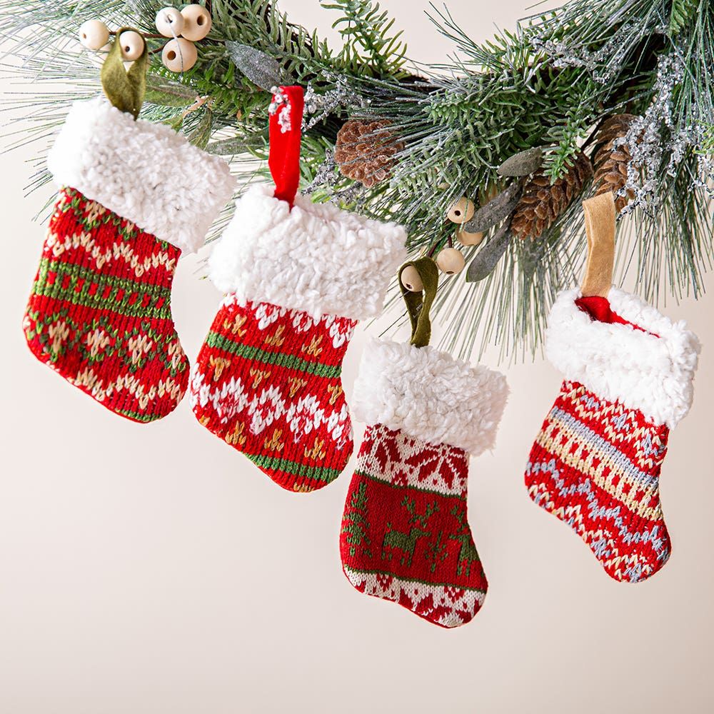 Kurt Adler Christmas 'Knit Mini Stocking' Ornament (Asstd.)