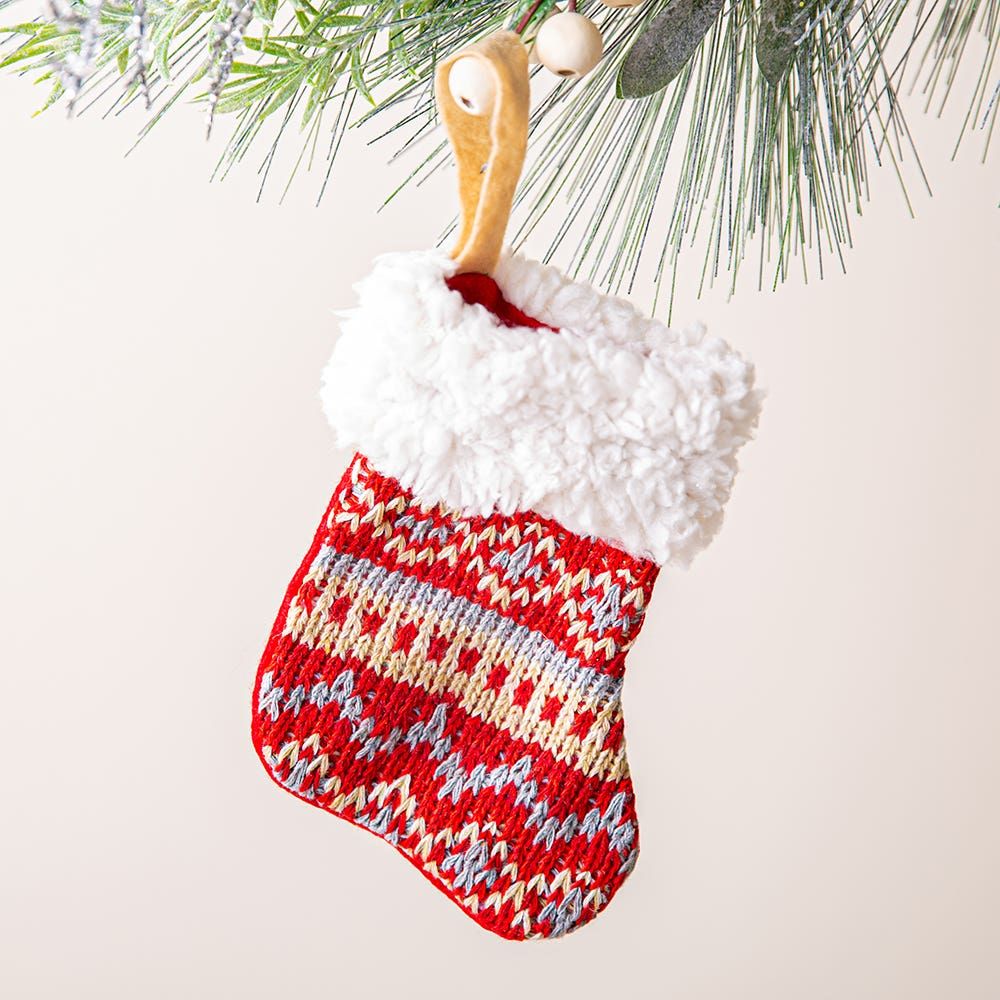 Kurt Adler Christmas 'Knit Mini Stocking' Ornament (Asstd.)