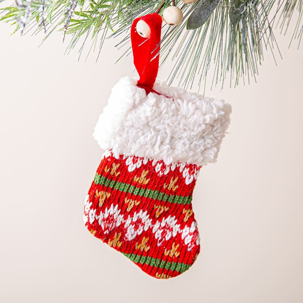 Kurt Adler Christmas 'Knit Mini Stocking' Ornament (Asstd.)