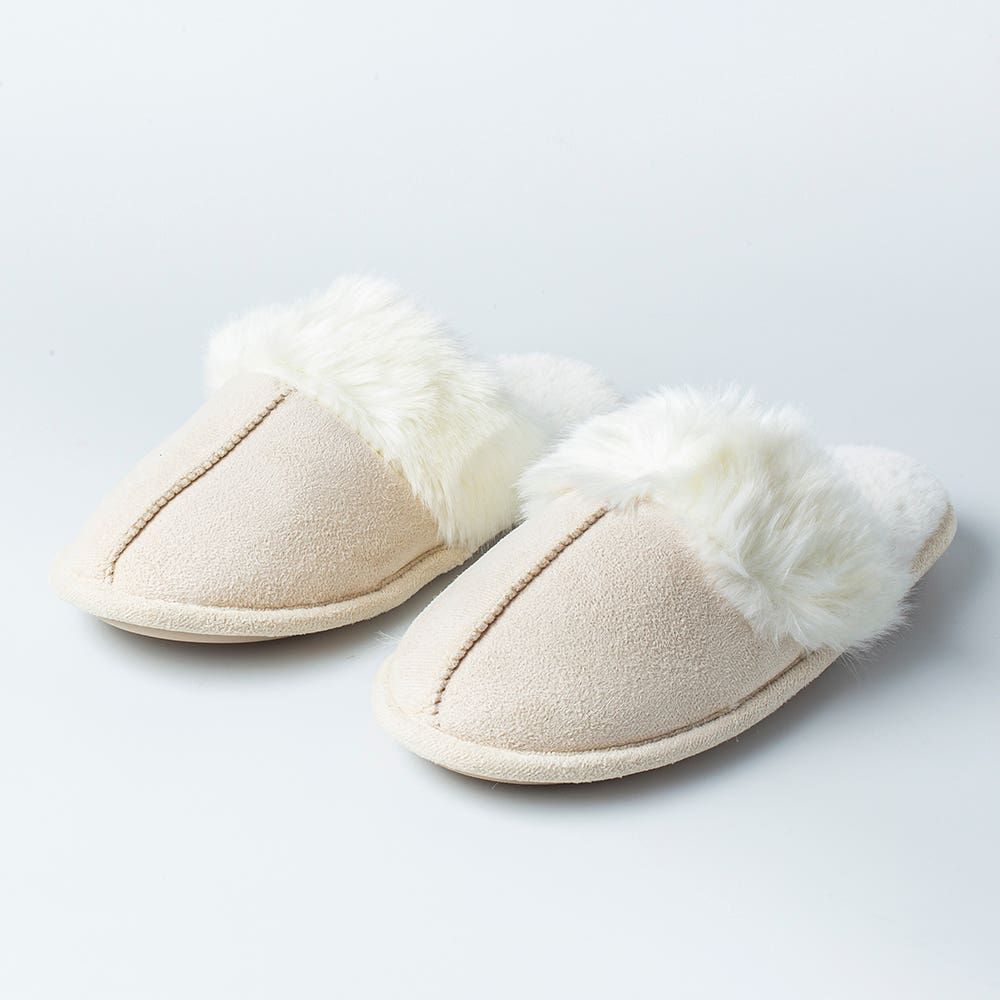 Every Sunday Ultra Soft 'Long Fur' Memory Foam Slippers Women (Taupe)