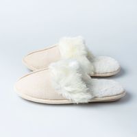 Every Sunday Ultra Soft 'Long Fur' Memory Foam Slippers Women (Taupe)