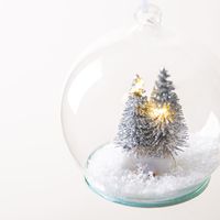 KSP Christmas LED 'Tree' Snowglobe Ornament (Silver)