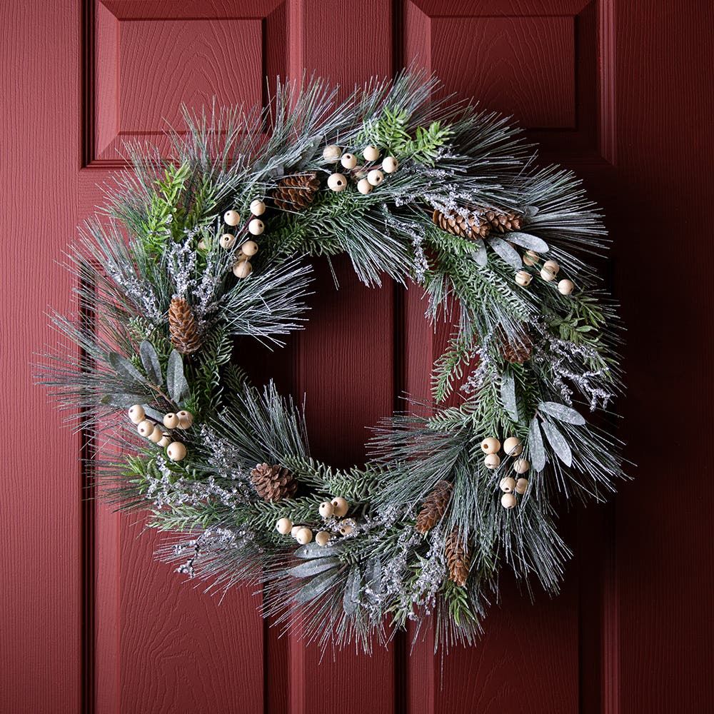 KSP Christmas Decorative 'White Berries' Wreath