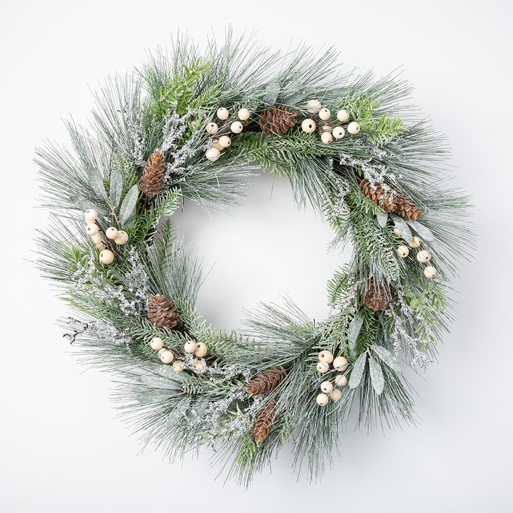 KSP Christmas Decorative 'White Berries' Wreath