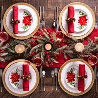 KSP Christmas Decor 'Red Berry' Napkin Ring - Set/4