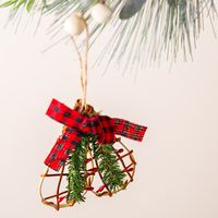 Christmas Deco. Christmas 'Buffalo Plaid Snow Shoes' Wooden Ornament