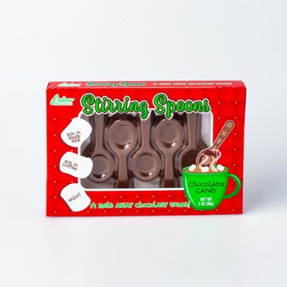 Santa's Secrets Palmer Edible Stirring Spoons - Set of 5 (Chocolate)