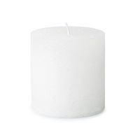 Deco Lite Christmas Metallic Glitter Pillar Candle 2.9" (White)