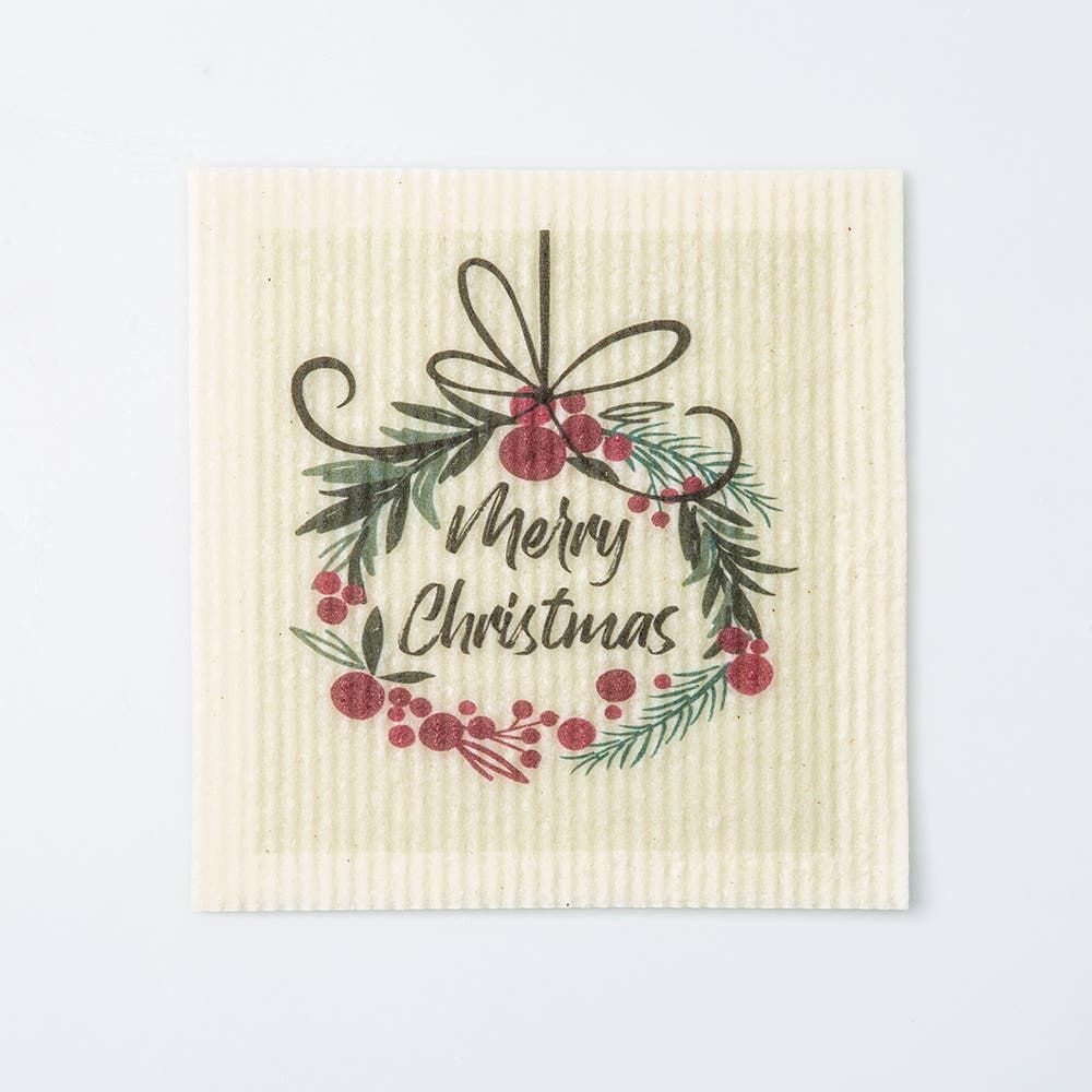 Harman Christmas 'Merry Christmas' Reusable Sponge Cloth