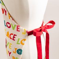 Harman Christmas 'Joy Peace Love' Cotton Apron (Multi Colour)