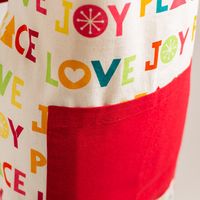 Harman Christmas 'Joy Peace Love' Cotton Apron (Multi Colour)