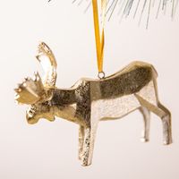 Harman Christmas 'Geo Moose' Resin Ornament (Champagne)