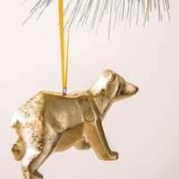 Harman Christmas 'Geo Bear' Resin Ornament (Champagne)