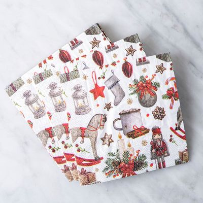 Harman Christmas 3-Ply 'Classic Christmas' Paper Napkin - Set of 20